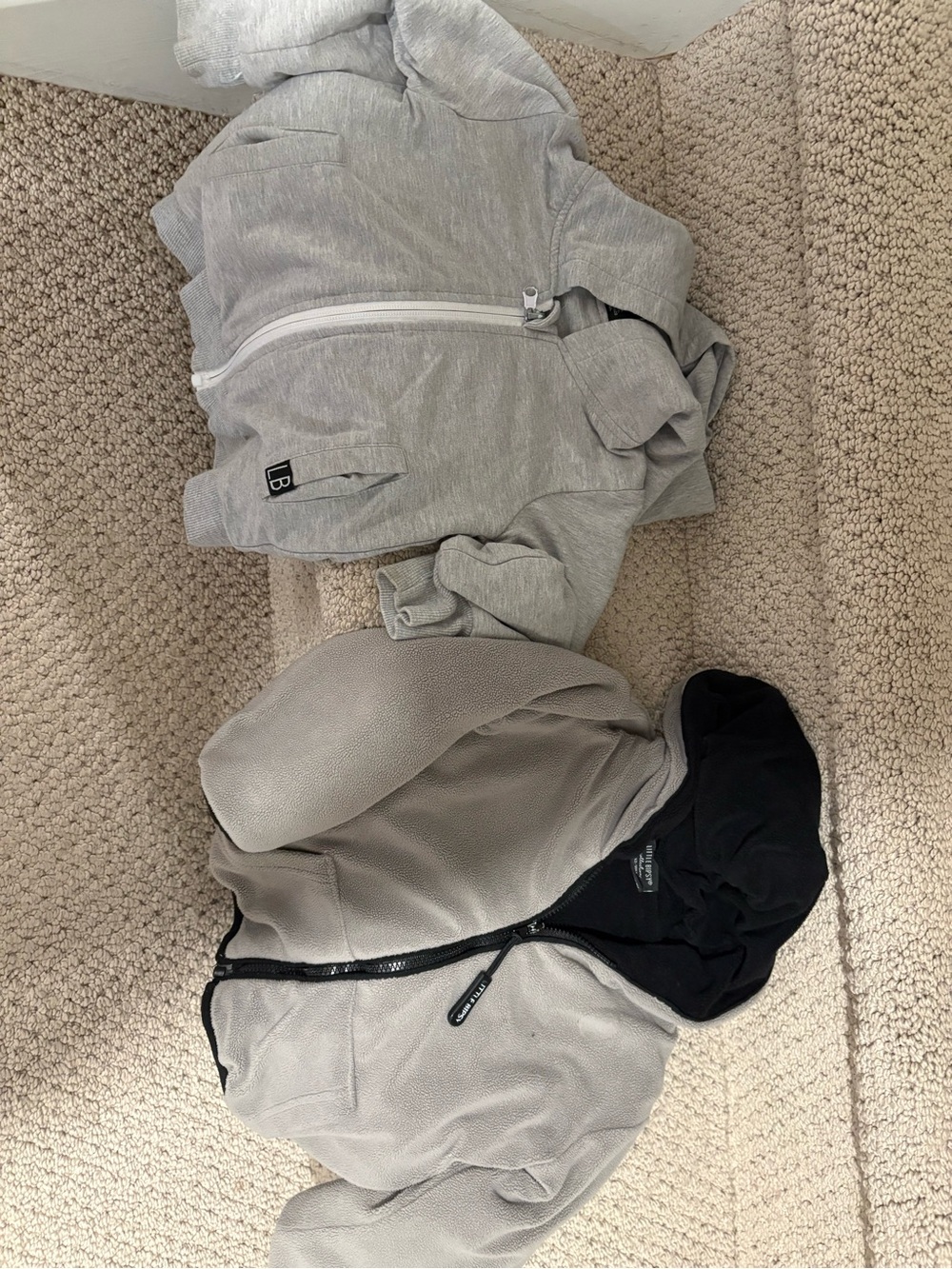 Little Bipsy Gray Kids Zip Hooded Jackets (Set of 2)